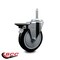 Service Caster 5 Inch Black Polyurethane Wheel Swivel 34 Inch Threaded Stem Caster with Brake SCC SCC-TS20S514-PPUB-BLK-PLB-34212 - alternate 2